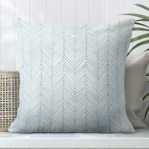 Light Blue Elegant Pattern Throw Pillow