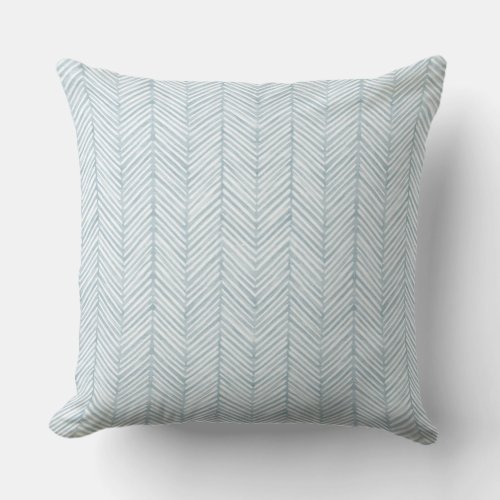 Light Blue Elegant Pattern Throw Pillow