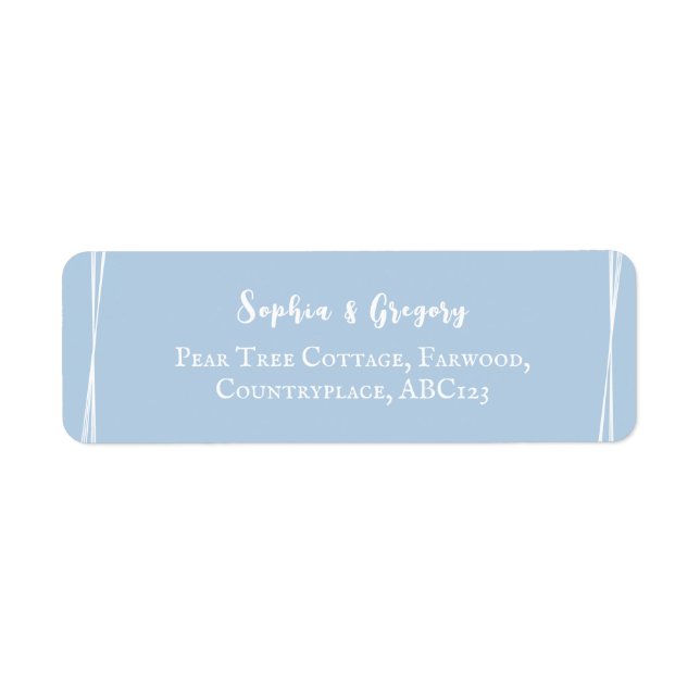 Light Blue Elegant Wedding Personalized Label (Front)