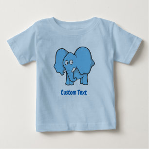 Light Blue Elephant Baby T-Shirt