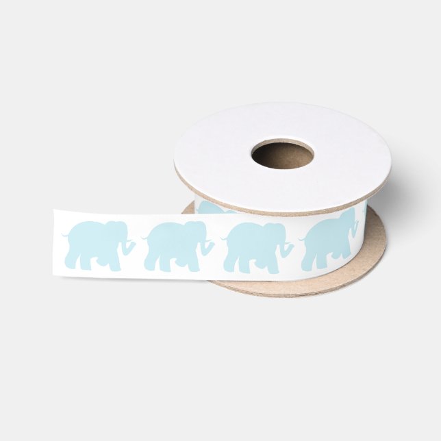 Light blue elephants ribbon (Spool)