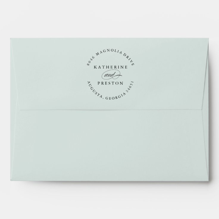 Light Blue Envelope with Return Address | Zazzle