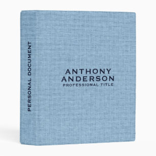 Light Blue Fabric Texture  Mini Binder