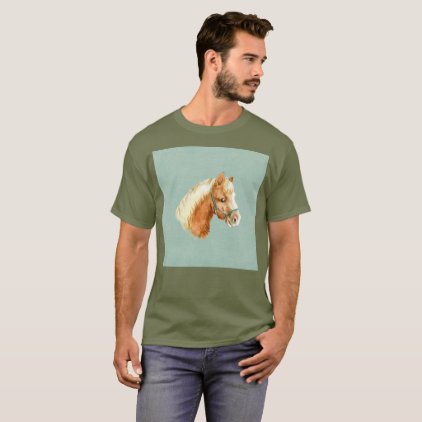 Light Blue Faded Pony Pic Watercolor Rare T-Shirt