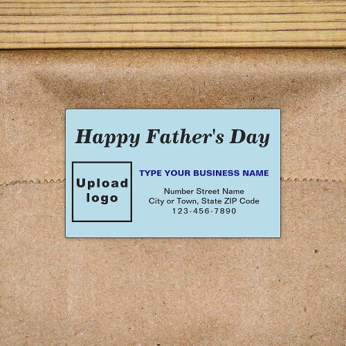 Light Blue Fathers Day Business Rectangle Sticker