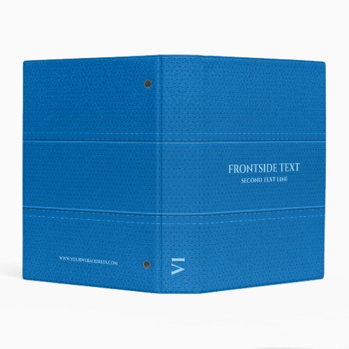Light_blue faux leather mini binder