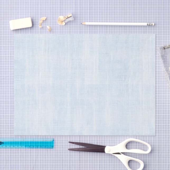 Light Blue Faux Linen Bridal Shower Tissue Paper (Craft)