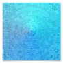 Light Blue Floral Circle Mandala Photo Print