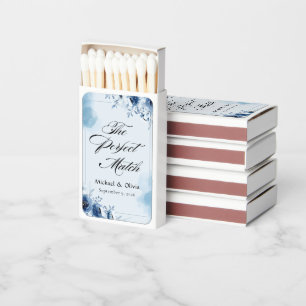 Light Blue Floral Perfect Match Wedding Matches