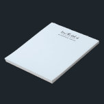 Light Blue From The Desk Of Simple Script Name Notepad<br><div class="desc">From the desk of script name notepad on a light blue background. Great for the little reminders and to dos for home,  school or office.</div>