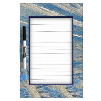 Light Blue Frosted Fractal Design Dry Erase Whiteboards