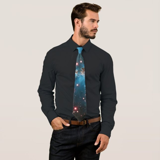 Light Blue Galaxy Neck Tie (Creator Uploaded)