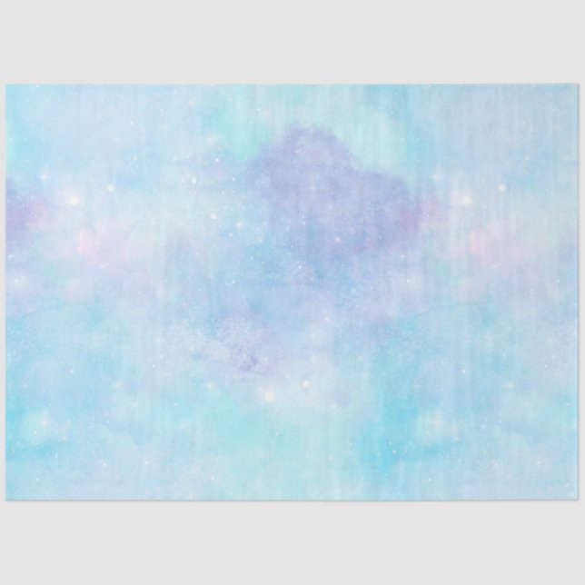 Light Blue Galaxy Series Design 5 Tissue Paper (Front)