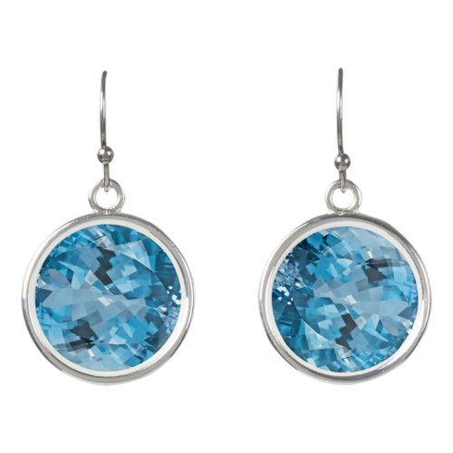 Light blue Gemstone Aquamarine March Birthstone Earrings