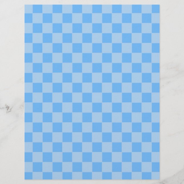 Light Blue Geometric Checkerboard Flyer (Front)