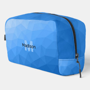 Light blue geometric mesh pattern Monogram Dopp Kit