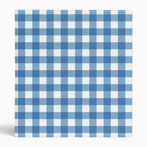 Light Blue Gingham 3 Ring Binder