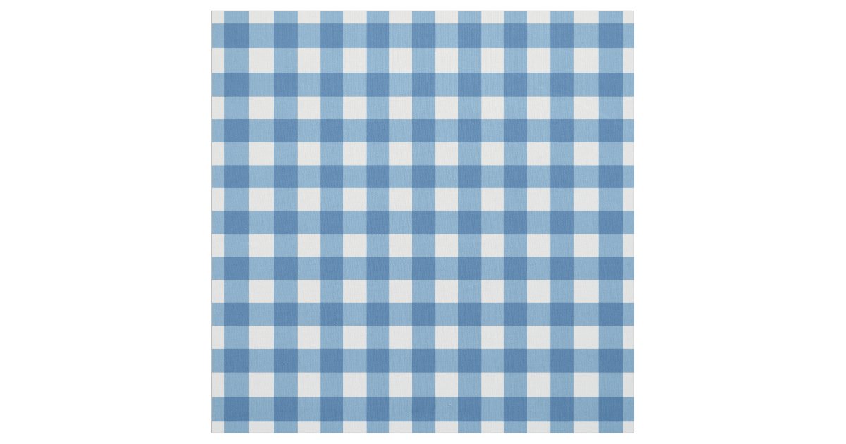 Light Blue Gingham Fabric Zazzle