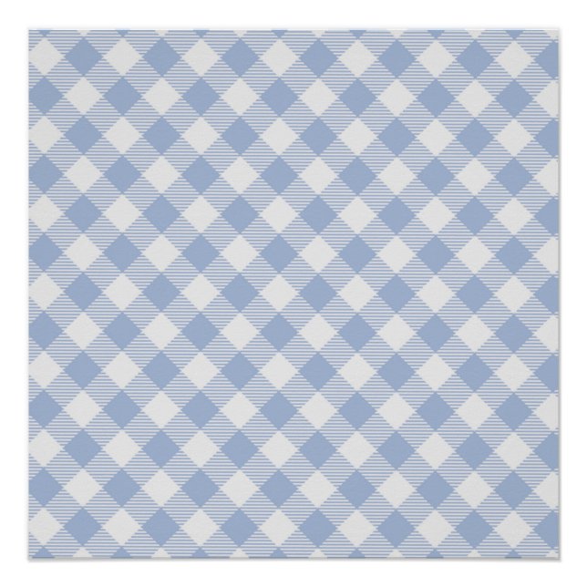 Light Blue Gingham Pattern Classic Checkered Print (Front)
