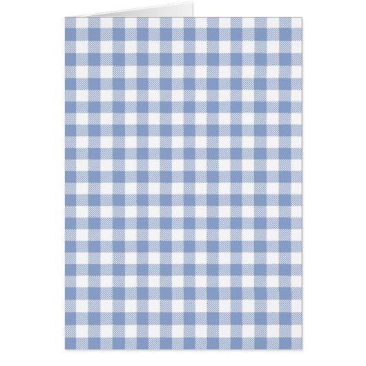 Light Blue Gingham Pattern Classic Checkered Print Cards (Front)