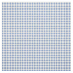 Light Blue Gingham Pattern Classic Checkered Print Fabric