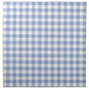Light Blue Gingham Pattern Classic Checkered Print Napkin