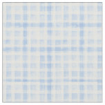 Light Blue Gingham Watercolor Fabric