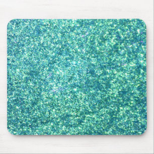 Light Blue Glitter Mousepad