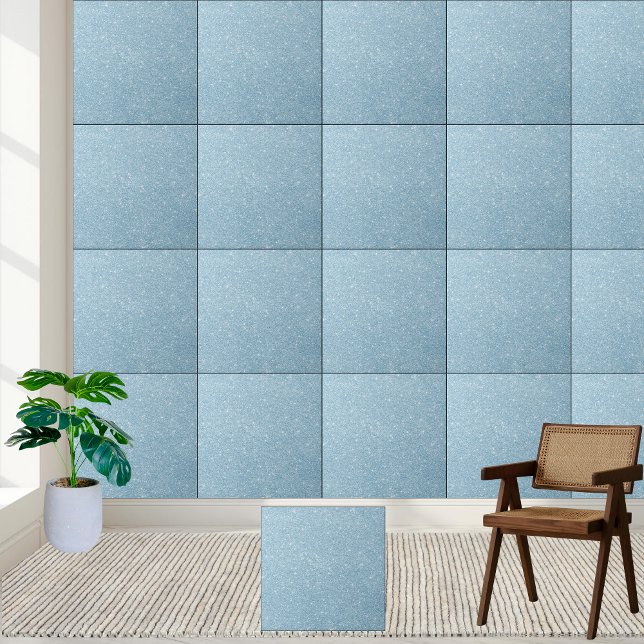 Light Blue Glitter Sparkle Ceramic Tile (Light Blue Glitter Sparkle Ceramic Tile)