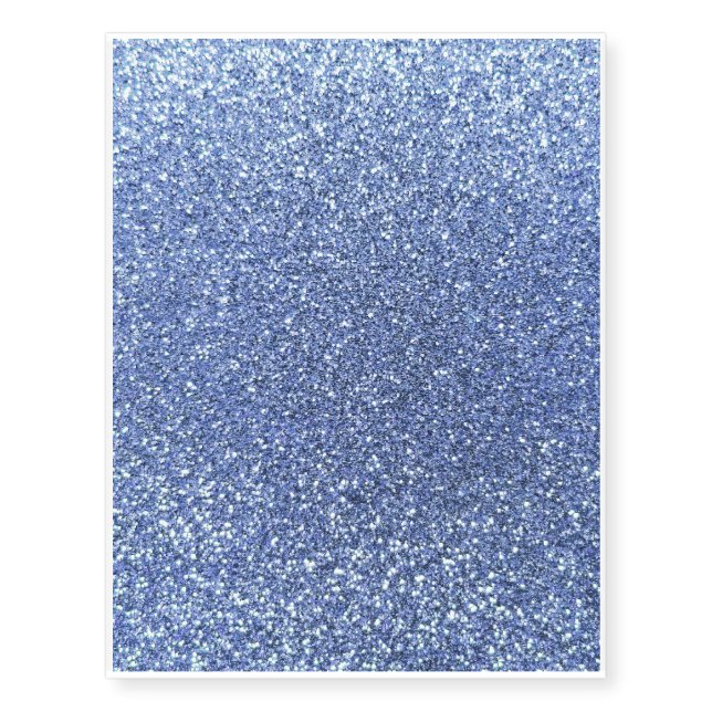 Light blue glitter temporary tattoos (Front)