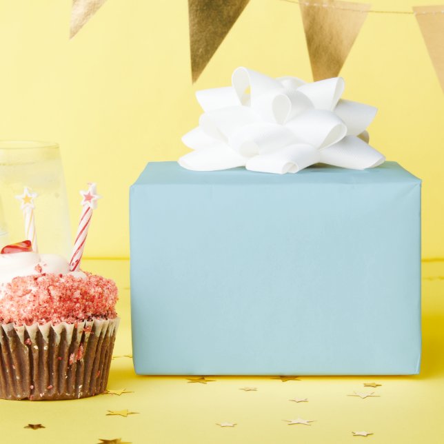 Light Blue Glossy Wrapping Paper (Birthday Party)