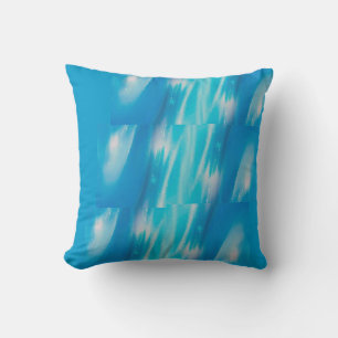 Light Blue Glow Throw Pillow
