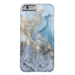 Light Blue &amp; Gold Marble iPhone 6/6s Case