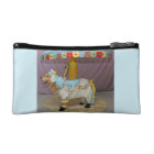 Light Blue Golden Retriever Carousel Horse