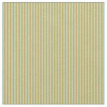 [ Thumbnail: Light Blue & Goldenrod Striped Pattern Fabric ]
