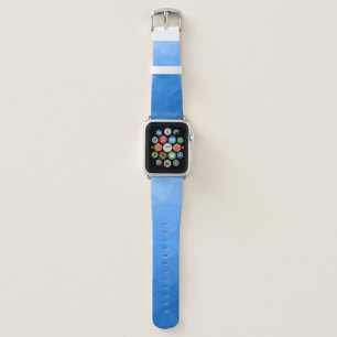 Light blue gradient geometric mesh pattern apple watch band