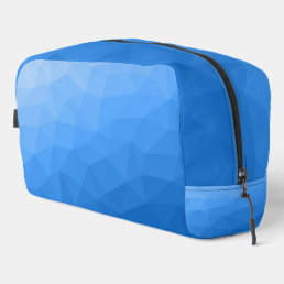 Light blue gradient geometric mesh pattern dopp kit