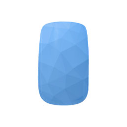 Light blue gradient geometric mesh pattern minx nail art
