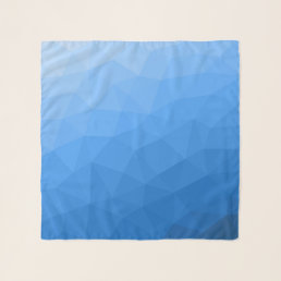 Light blue gradient geometric mesh pattern scarf