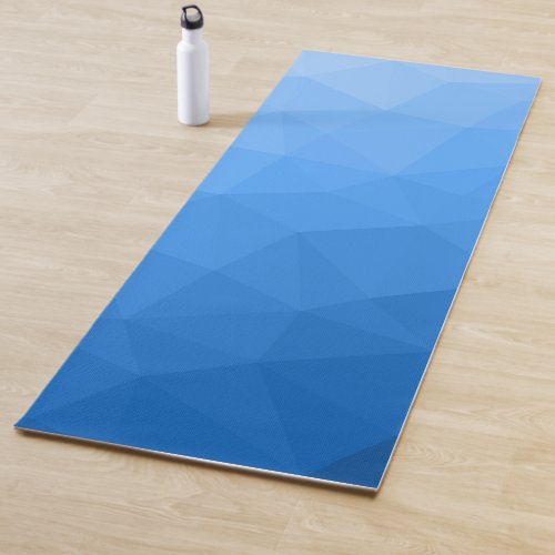Light blue Gradient Geometric Mesh Pattern Yoga Mat