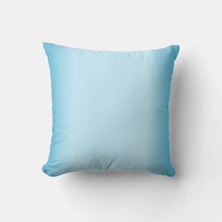 Light Blue Gradient Throw Pillow