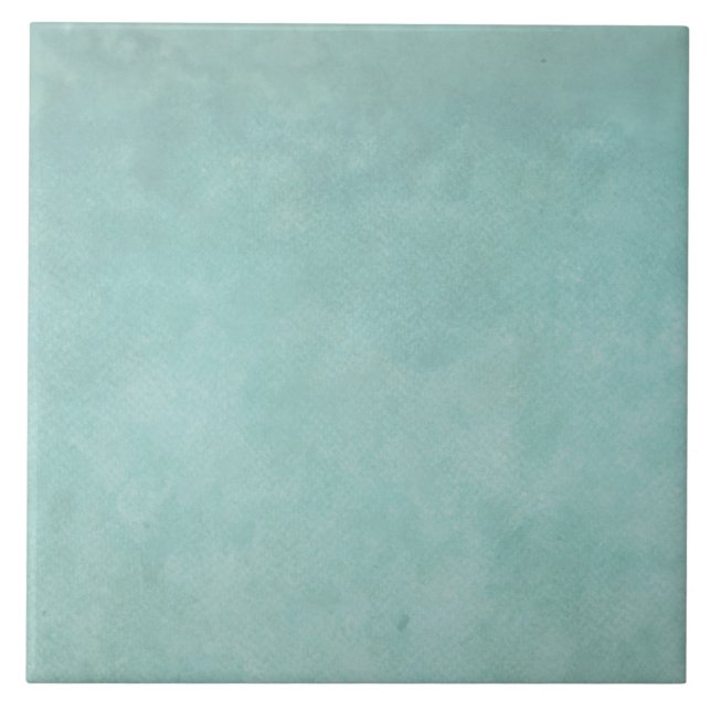 Light Blue Green Watercolor Personalized Template Ceramic Tile (Front)