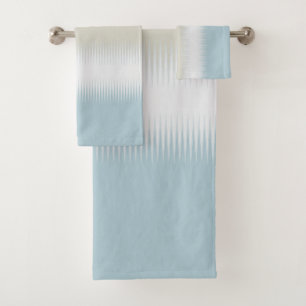 Light Blue Grey Gray Rust Orange Bath Towel Set