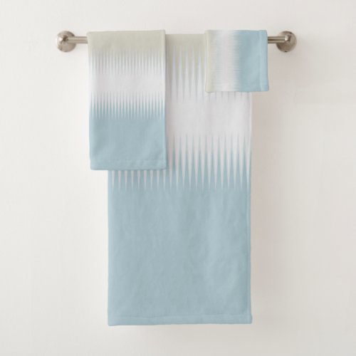 Light Blue Grey Gray Rust Orange Bath Towel Set