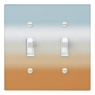 Light Blue Grey Gray Rust Orange Light Switch Cover