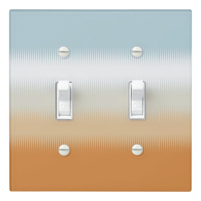 Light Blue Grey Gray Rust Orange Light Switch Cover (In Situ)