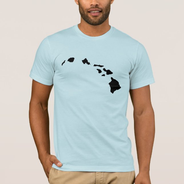 Light Blue Hawaiian Islands T-Shirt (Front)