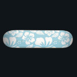 Light Blue Hawaiian Tropical Hibiscus Skateboard<br><div class="desc">You will love this cute,  chic,  Light Blue Hawaiian Tropical Hibiscus pattern design!  We invite you to our store,  Couples Shower Shop,  to view this cool girly design on many more great customizable products,  including modern Couples Shower invitations and gifts!  Thank you!</div>