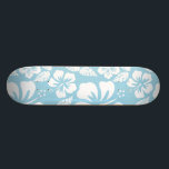 Light Blue Hawaiian Tropical Hibiscus Skateboard<br><div class="desc">You will love this cute,  chic,  Light Blue Hawaiian Tropical Hibiscus pattern design!  We invite you to our store,  Couples Shower Shop,  to view this cool girly design on many more great customizable products,  including modern Couples Shower invitations and gifts!  Thank you!</div>