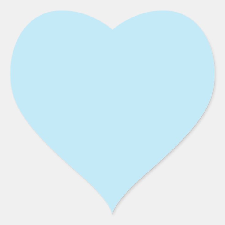 Light Blue Heart Sticker | Zazzle